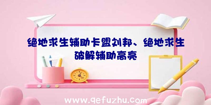 绝地求生辅助卡盟刘邦、绝地求生破解辅助高亮