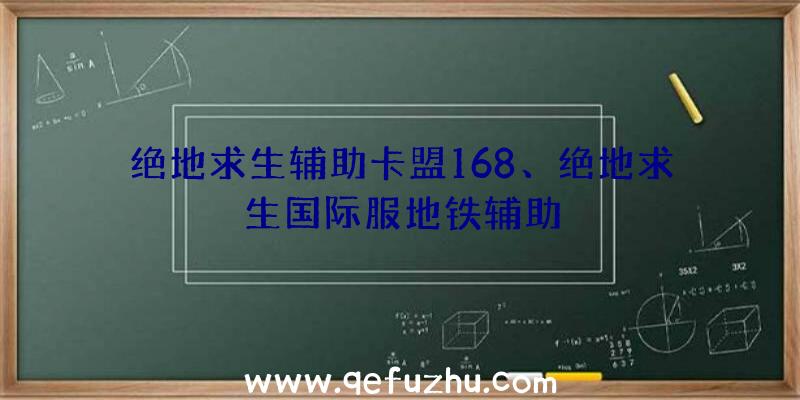 绝地求生辅助卡盟168、绝地求生国际服地铁辅助