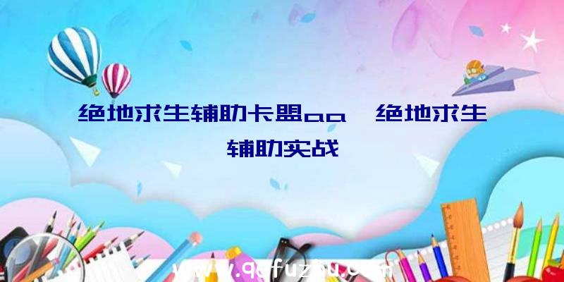 绝地求生辅助卡盟aa、绝地求生辅助实战