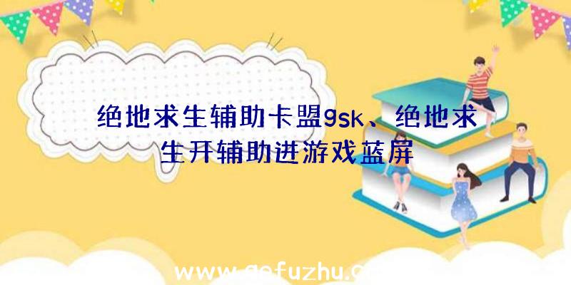 绝地求生辅助卡盟gsk、绝地求生开辅助进游戏蓝屏