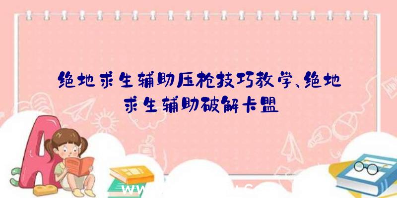 绝地求生辅助压枪技巧教学、绝地求生辅助破解卡盟