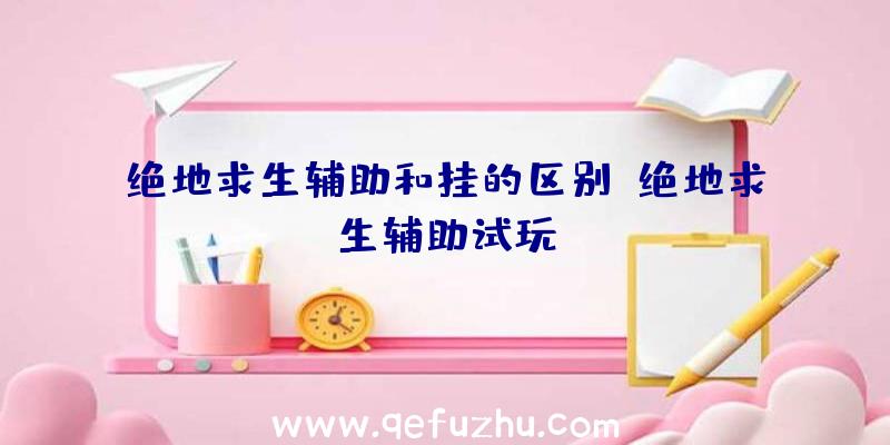 绝地求生辅助和挂的区别、绝地求生辅助试玩