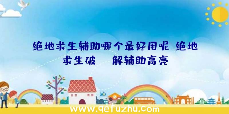 绝地求生辅助哪个最好用呢、绝地求生破解辅助高亮