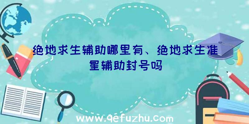 绝地求生辅助哪里有、绝地求生准星辅助封号吗