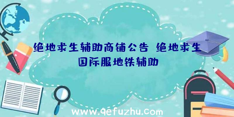 绝地求生辅助商铺公告、绝地求生国际服地铁辅助