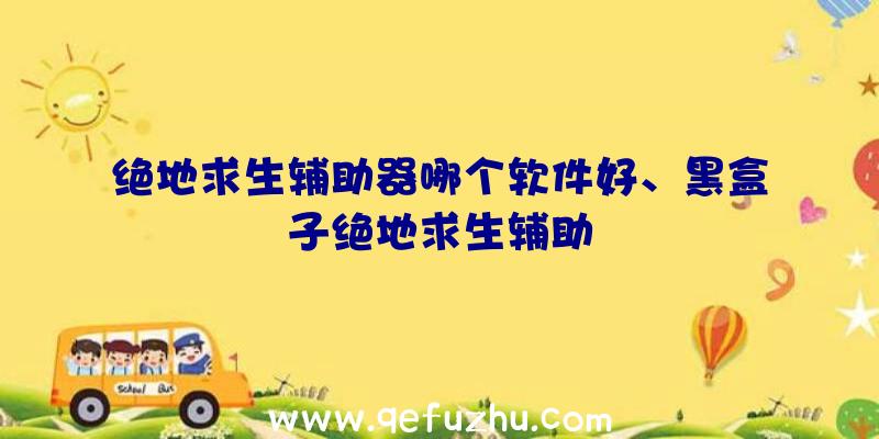 绝地求生辅助器哪个软件好、黑盒子绝地求生辅助