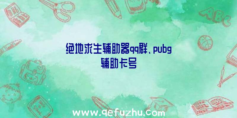 绝地求生辅助器qq群、pubg辅助卡号