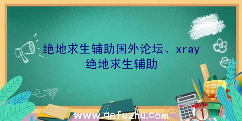 绝地求生辅助国外论坛、xray绝地求生辅助