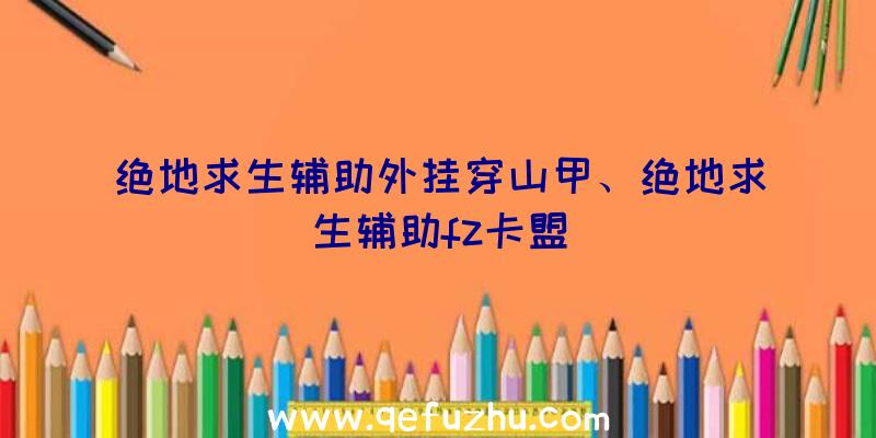 绝地求生辅助外挂穿山甲、绝地求生辅助fz卡盟