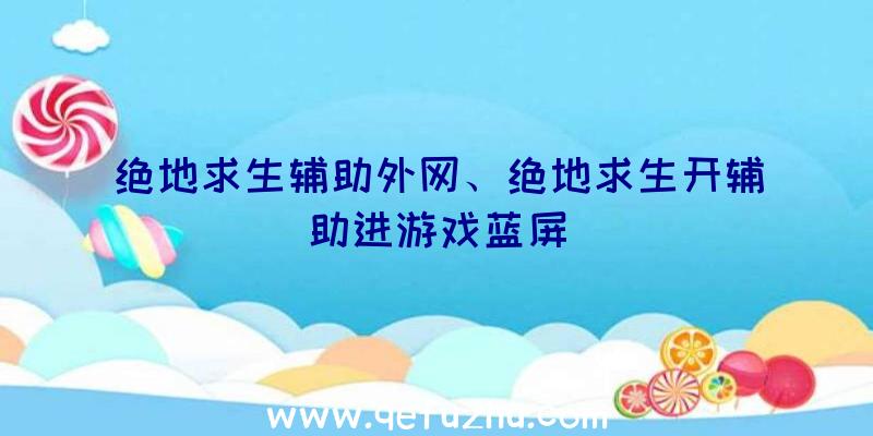 绝地求生辅助外网、绝地求生开辅助进游戏蓝屏