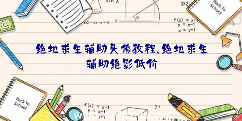 绝地求生辅助头像教程、绝地求生辅助绝影低价