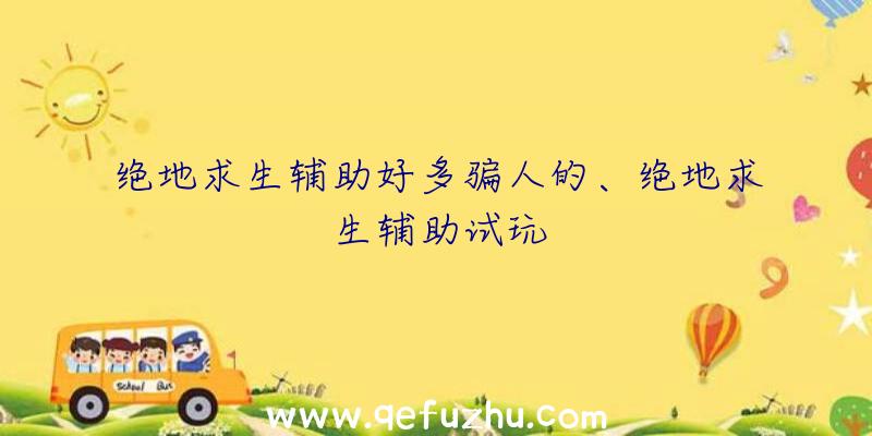 绝地求生辅助好多骗人的、绝地求生辅助试玩