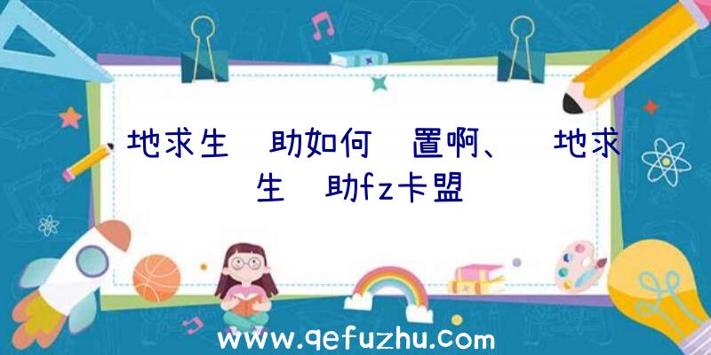 绝地求生辅助如何设置啊、绝地求生辅助fz卡盟