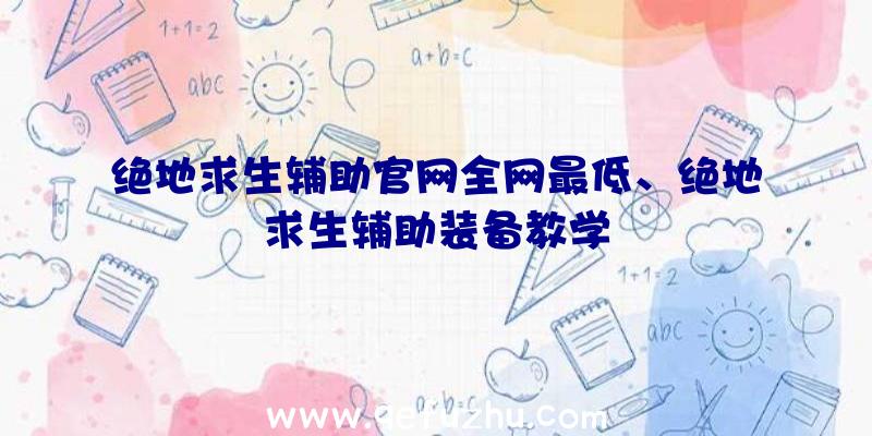 绝地求生辅助官网全网最低、绝地求生辅助装备教学