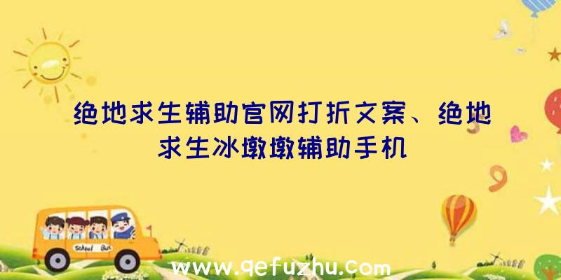 绝地求生辅助官网打折文案、绝地求生冰墩墩辅助手机