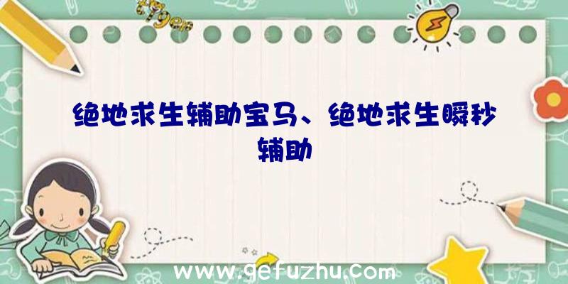 绝地求生辅助宝马、绝地求生瞬秒辅助