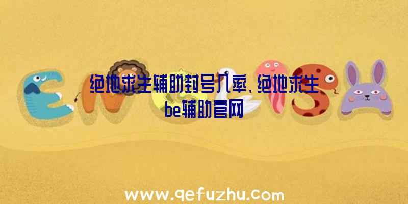 绝地求生辅助封号几率、绝地求生be辅助官网