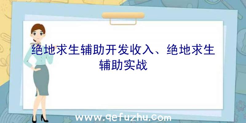 绝地求生辅助开发收入、绝地求生辅助实战