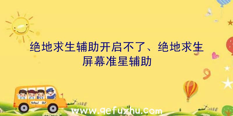 绝地求生辅助开启不了、绝地求生屏幕准星辅助