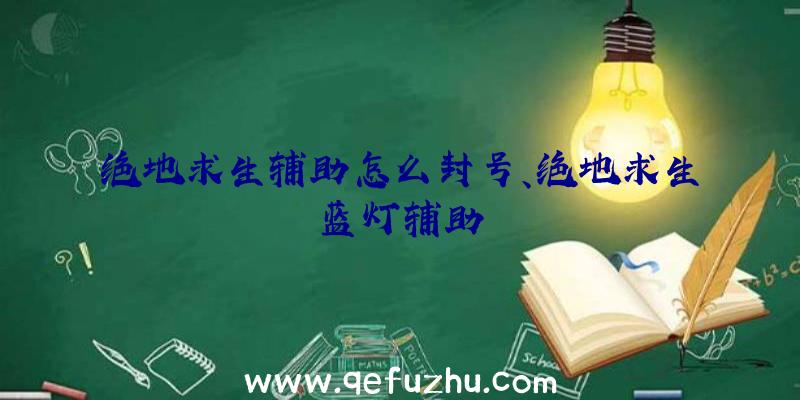 绝地求生辅助怎么封号、绝地求生蓝灯辅助