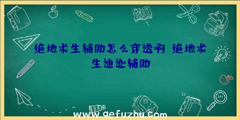 绝地求生辅助怎么穿透啊、绝地求生迪迦辅助