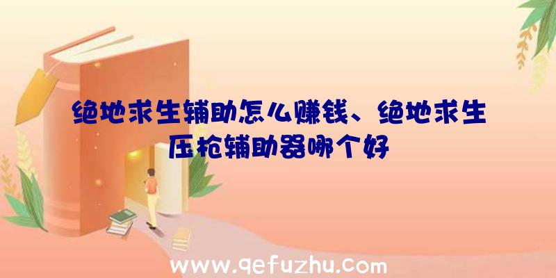 绝地求生辅助怎么赚钱、绝地求生压枪辅助器哪个好