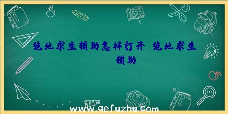 绝地求生辅助怎样打开、绝地求生boss辅助