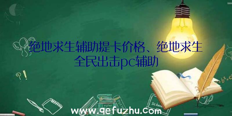 绝地求生辅助提卡价格、绝地求生全民出击pc辅助