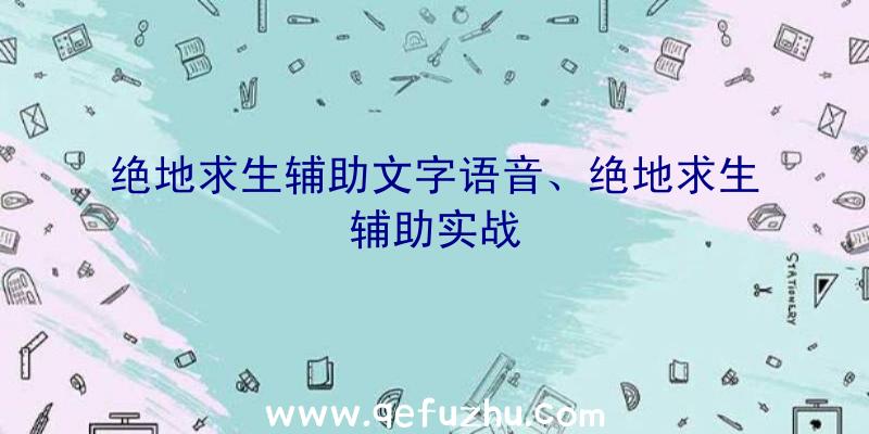 绝地求生辅助文字语音、绝地求生辅助实战