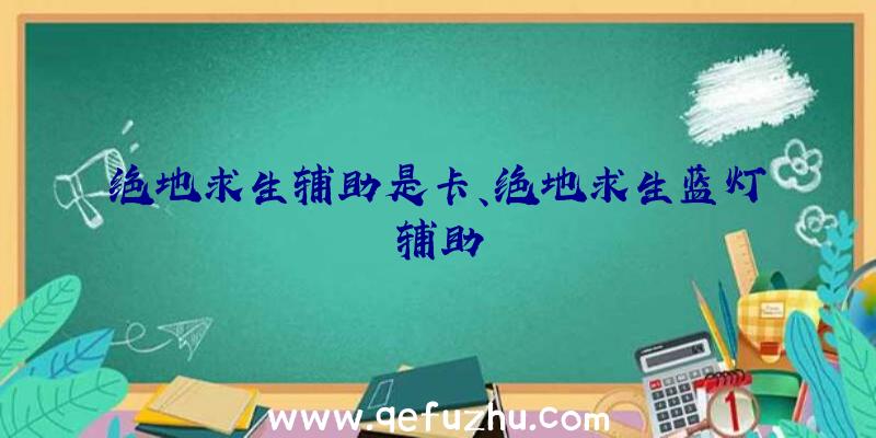 绝地求生辅助是卡、绝地求生蓝灯辅助