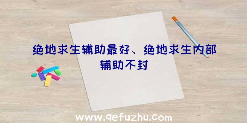 绝地求生辅助最好、绝地求生内部辅助不封