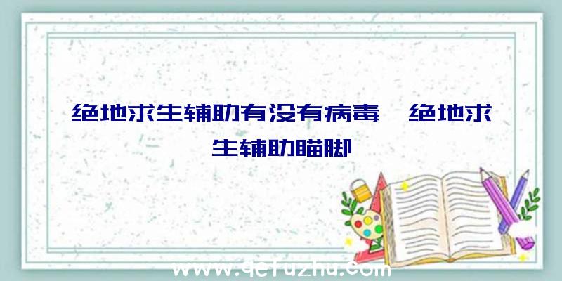 绝地求生辅助有没有病毒、绝地求生辅助瞄脚