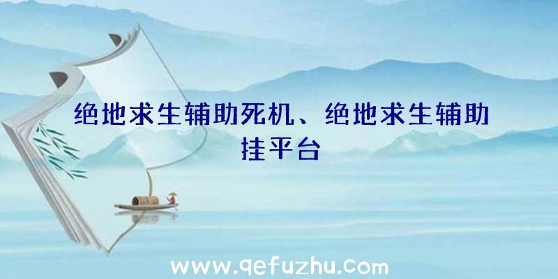 绝地求生辅助死机、绝地求生辅助挂平台