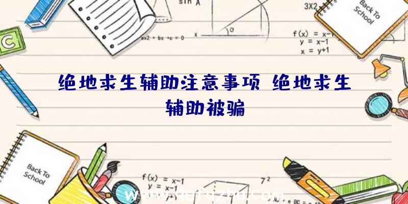 绝地求生辅助注意事项、绝地求生辅助被骗