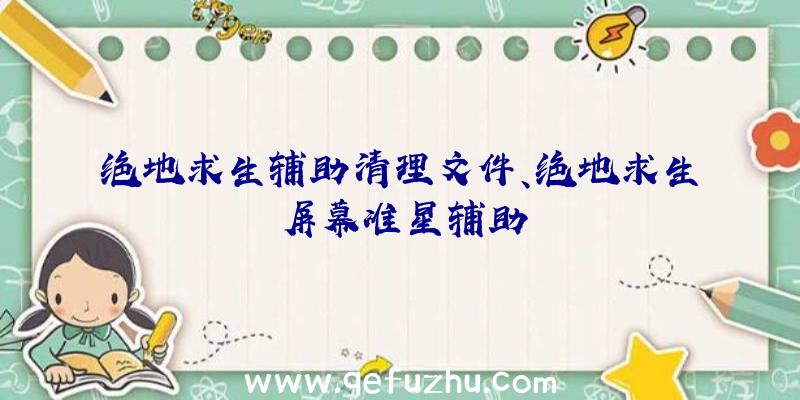 绝地求生辅助清理文件、绝地求生屏幕准星辅助