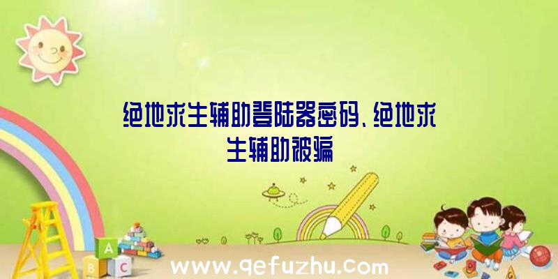 绝地求生辅助登陆器密码、绝地求生辅助被骗