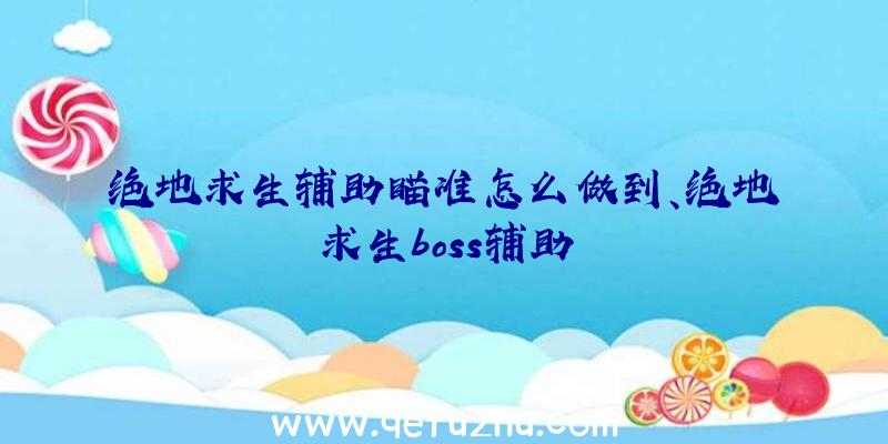 绝地求生辅助瞄准怎么做到、绝地求生boss辅助