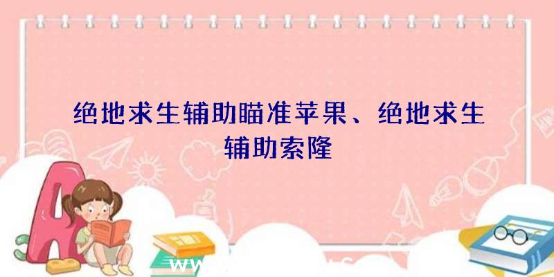 绝地求生辅助瞄准苹果、绝地求生辅助索隆