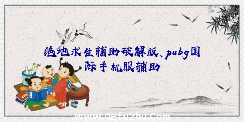 绝地求生辅助破解版、pubg国际手机服辅助