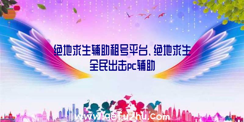 绝地求生辅助租号平台、绝地求生全民出击pc辅助