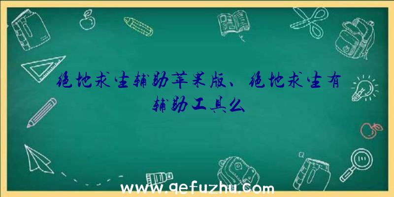 绝地求生辅助苹果版、绝地求生有辅助工具么