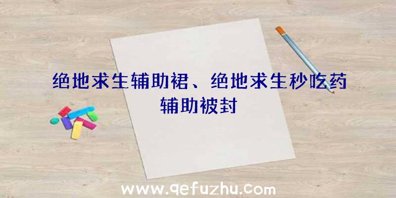 绝地求生辅助裙、绝地求生秒吃药辅助被封