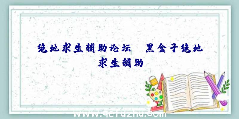 绝地求生辅助论坛p、黑盒子绝地求生辅助