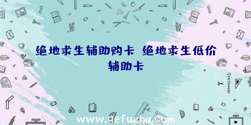 绝地求生辅助购卡、绝地求生低价辅助卡