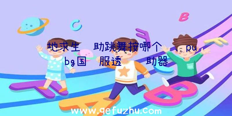 绝地求生辅助跳舞按哪个键、pubg国际服透视辅助器