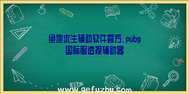 绝地求生辅助软件官方、pubg国际服透视辅助器