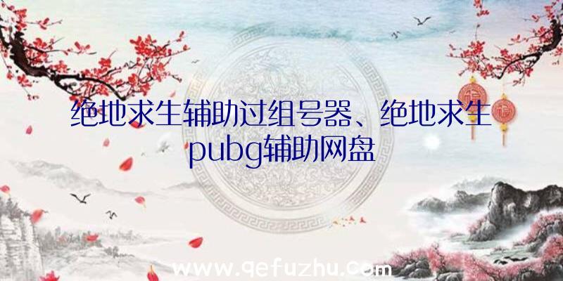 绝地求生辅助过组号器、绝地求生pubg辅助网盘