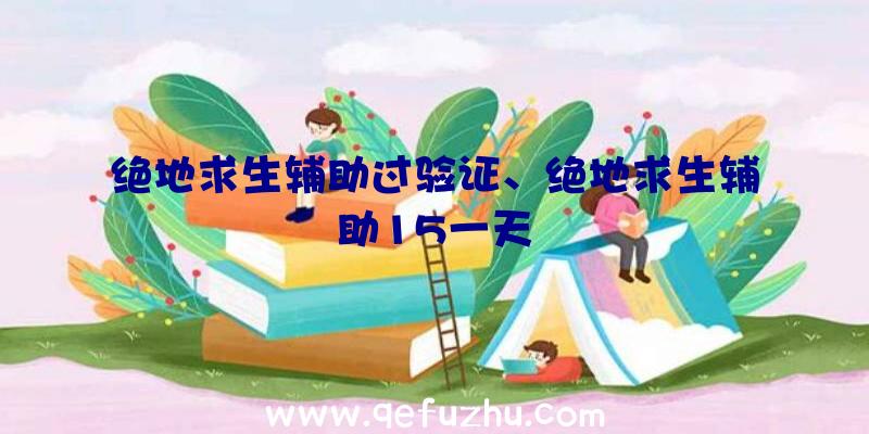 绝地求生辅助过验证、绝地求生辅助15一天