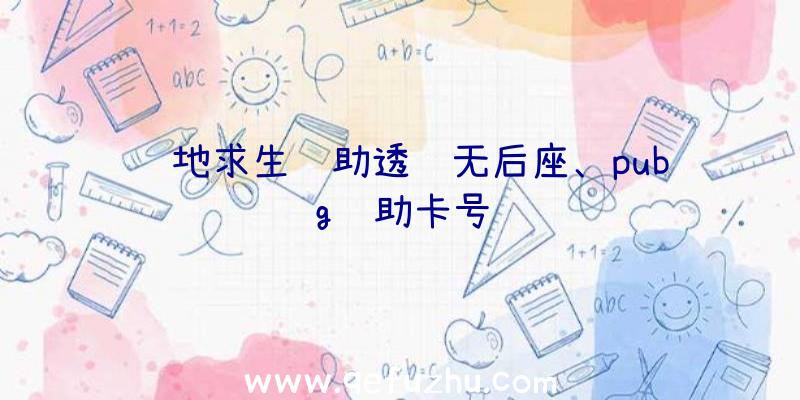 绝地求生辅助透视无后座、pubg辅助卡号