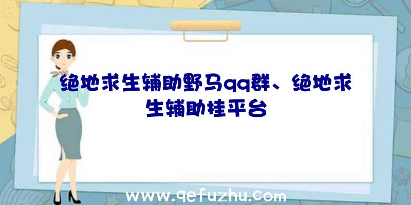 绝地求生辅助野马qq群、绝地求生辅助挂平台